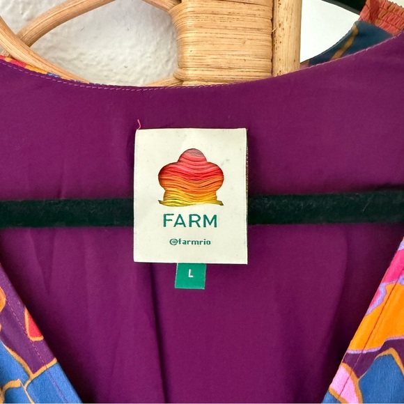 Farm Rio Floral Dots Midi Dress, size L - Picture 3 of 11